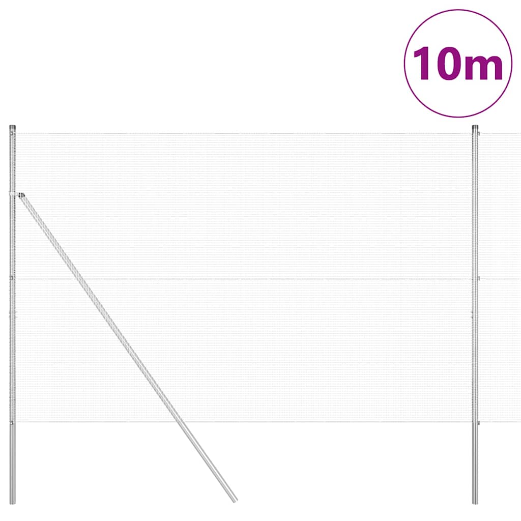 vidaXL Ogrodzenie spawane do mocowania w gruncie 10 x 1,5 m (S x W)
