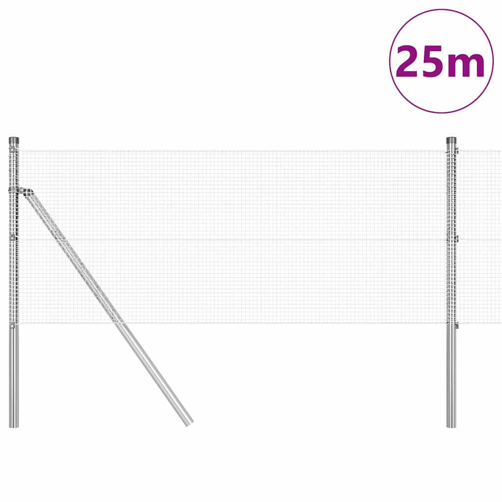 vidaXL Ogrodzenie spawane do mocowania w gruncie 25 x 0,4 m (S x W)