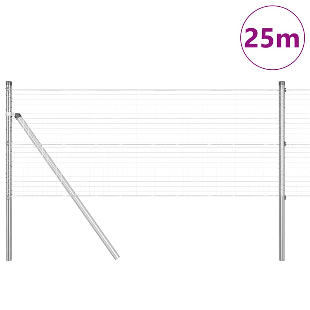 vidaXL Ogrodzenie spawane do mocowania w gruncie 25 x 0,5 m (S x W)