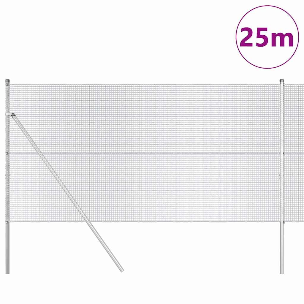 vidaXL Ogrodzenie spawane do mocowania w gruncie 25 x 1 m (S x W)