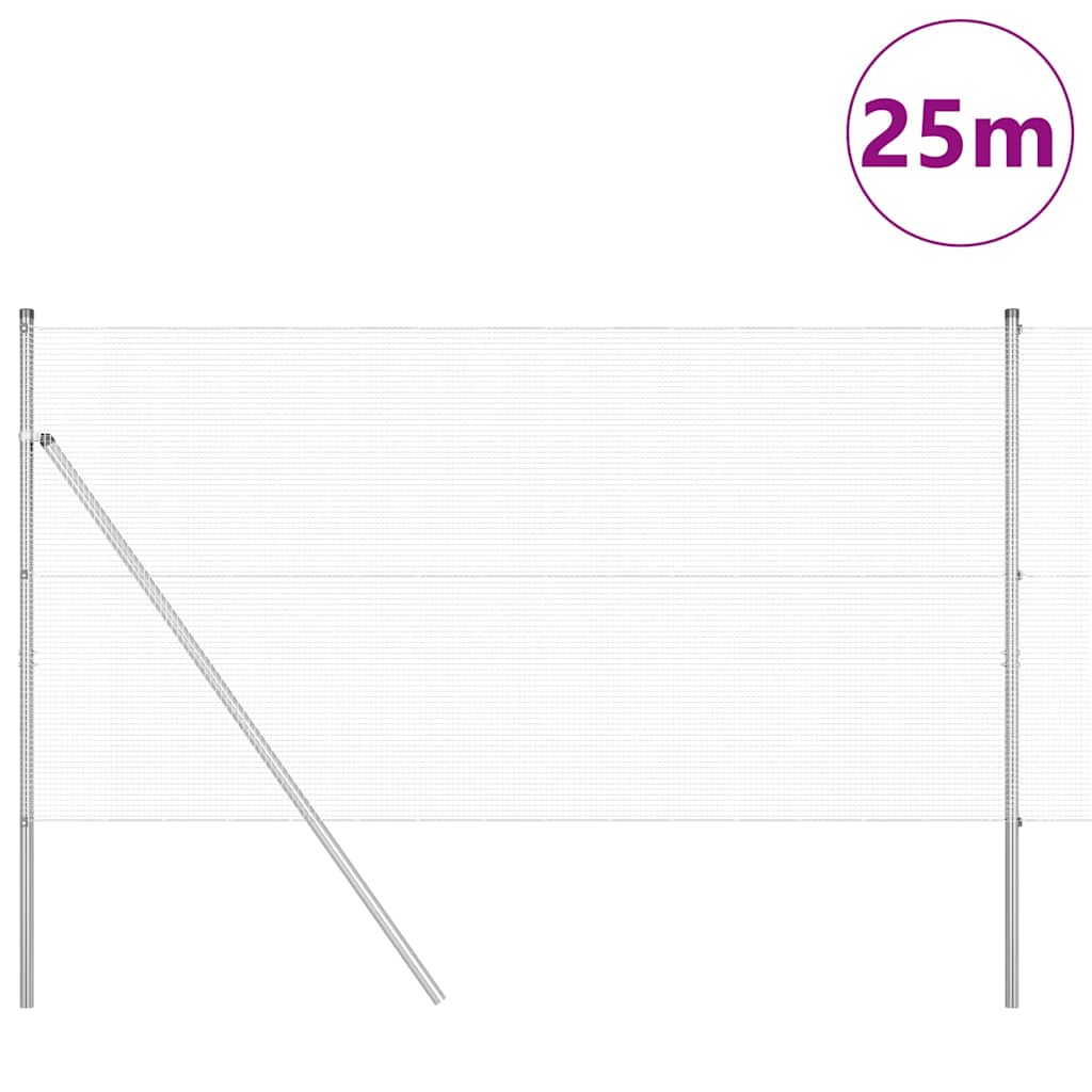 vidaXL Ogrodzenie spawane do mocowania w gruncie 25 x 1,4 m (S x W)