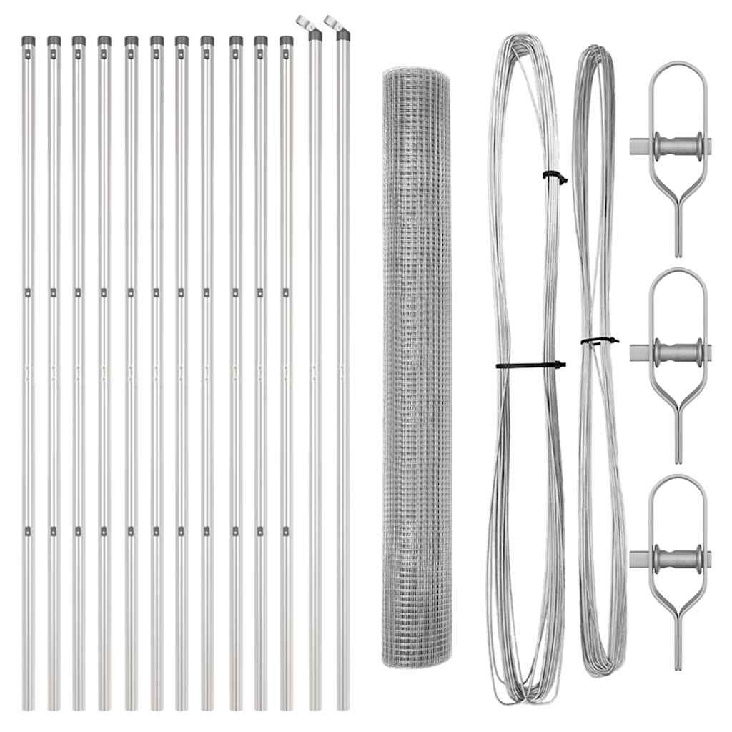 vidaXL Ogrodzenie spawane do mocowania w gruncie 25 x 1,4 m (S x W)