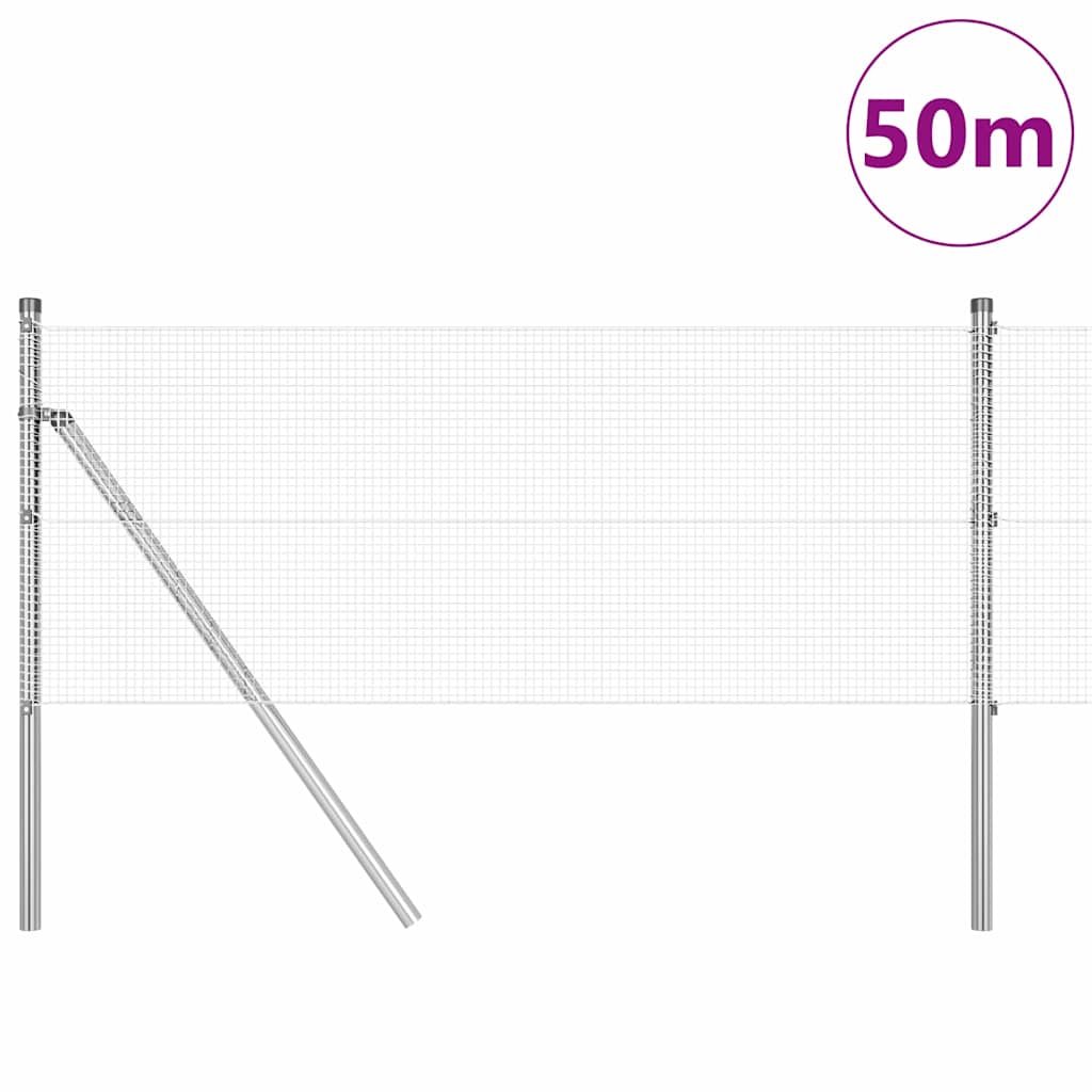 vidaXL Ogrodzenie spawane do mocowania w gruncie 50 x 0,4 m (S x W)