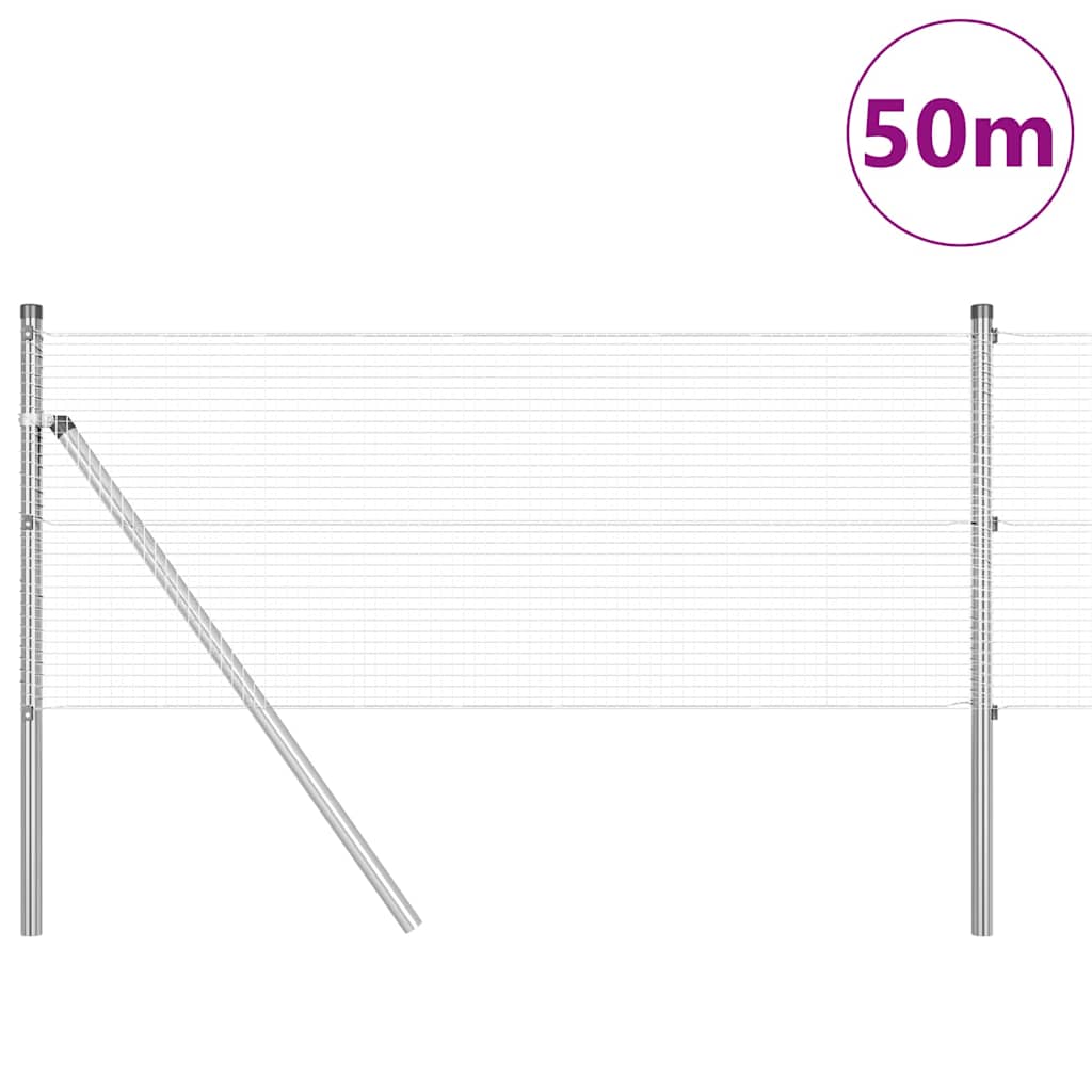 vidaXL Ogrodzenie spawane do mocowania w gruncie 50 x 0,6 m (S x W)