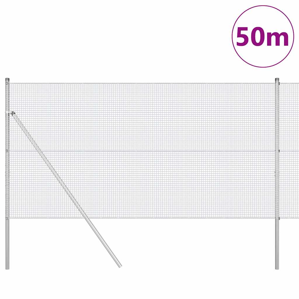 vidaXL Ogrodzenie z spawanej siatki do mocowania w ziemi 50 x 1,2 m
