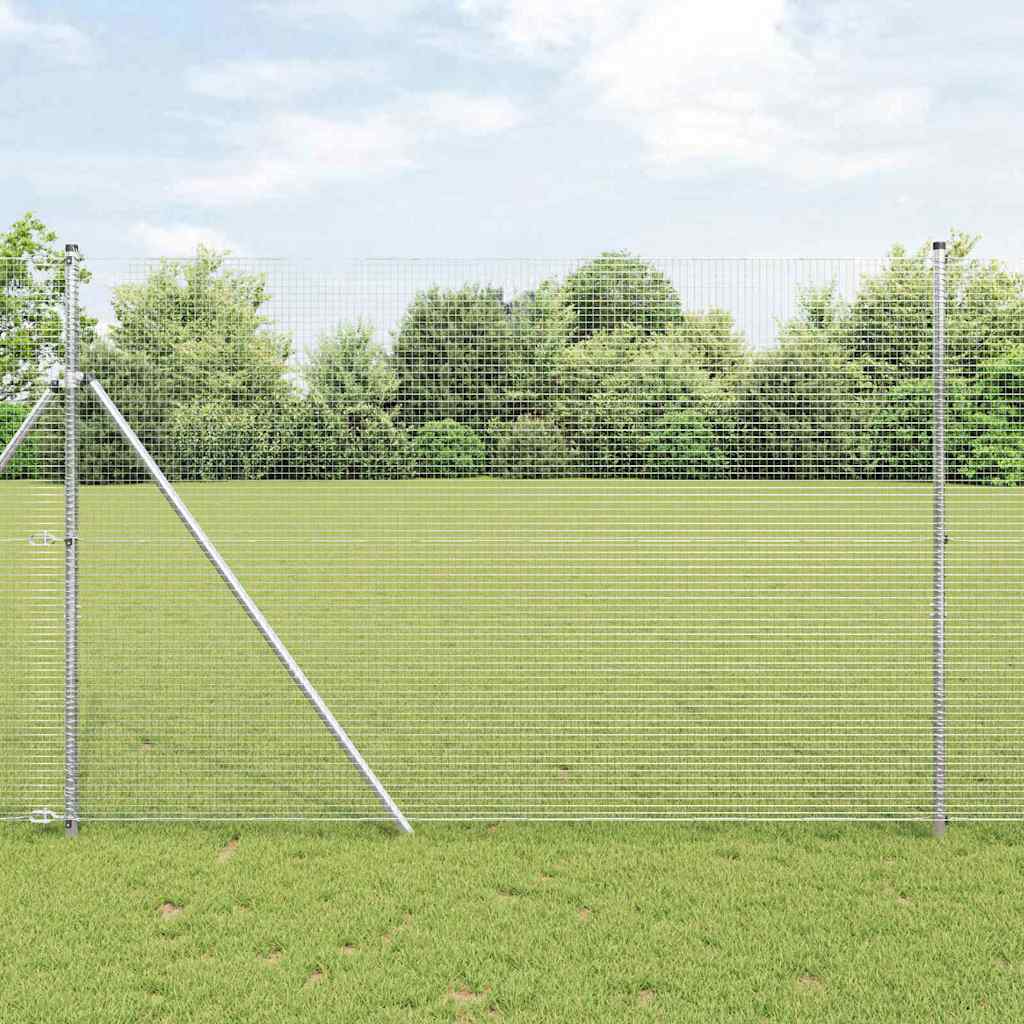 vidaXL Ogrodzenie spawane do mocowania w gruncie 50 x 1,5 m (S x W)