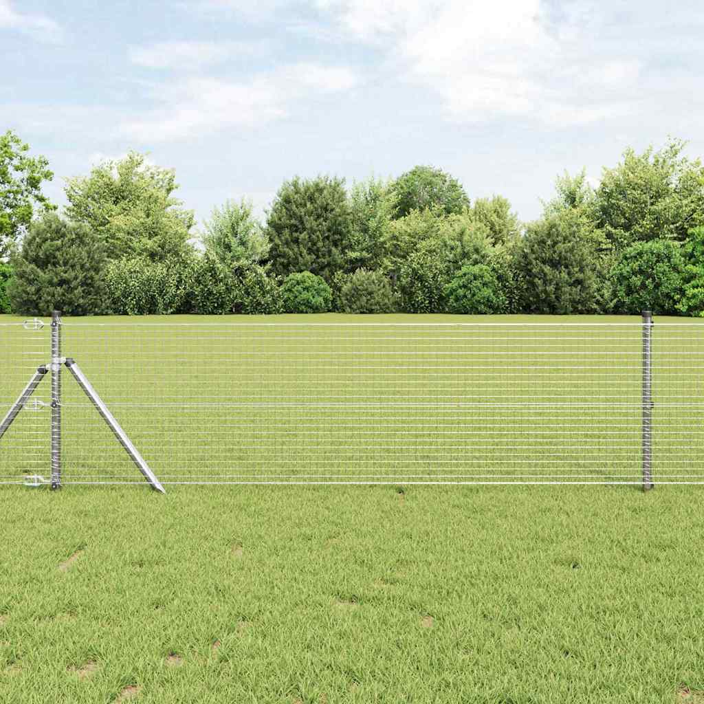 vidaXL Ogrodzenie z spawanej siatki do mocowania w ziemi 100 x 0,8 m