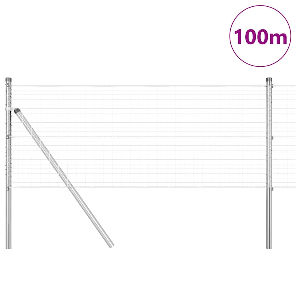 vidaXL Ogrodzenie z spawanej siatki do mocowania w ziemi 100 x 0,8 m