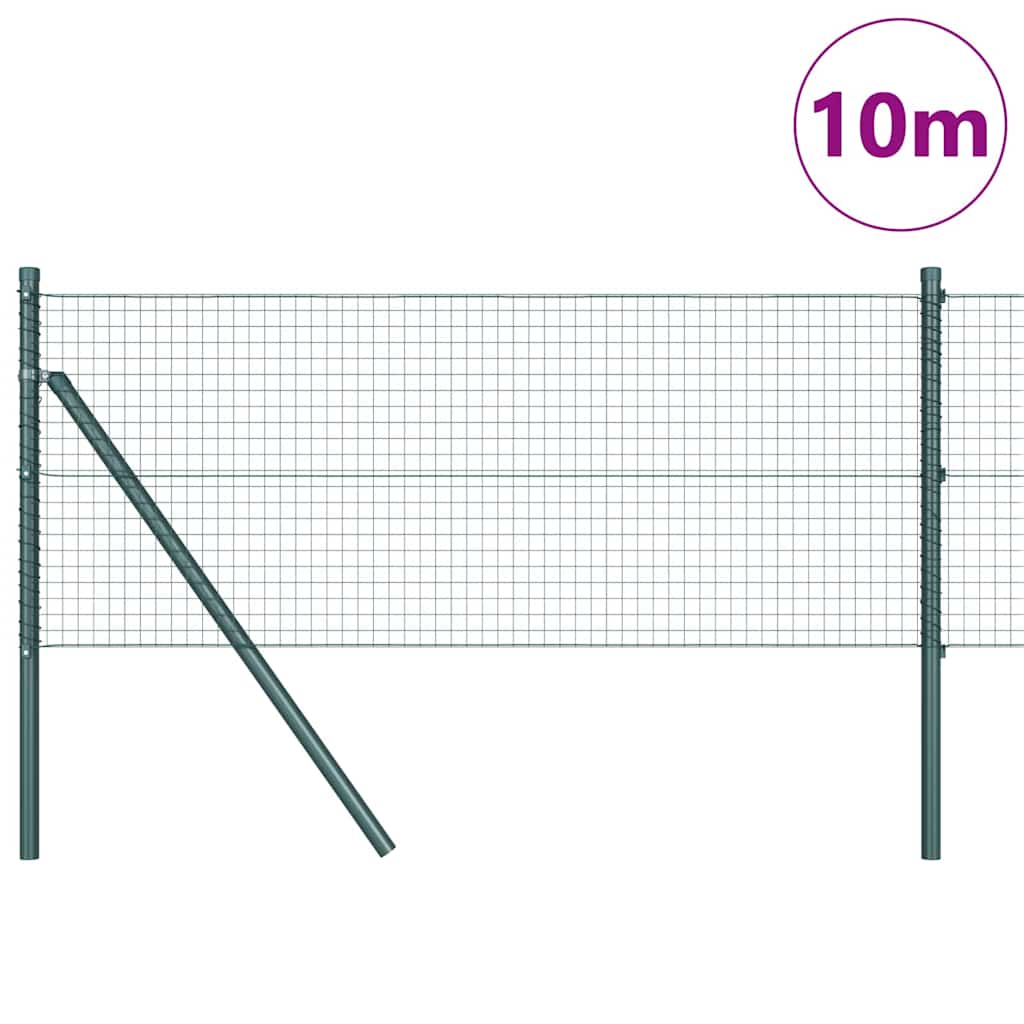 vidaXL Ogrodzenie spawane do mocowania w gruncie 10 x 0,8 m (S x W)