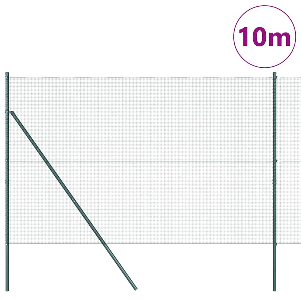 vidaXL Ogrodzenie spawane do mocowania w gruncie 10 x 1,5 m (S x W)