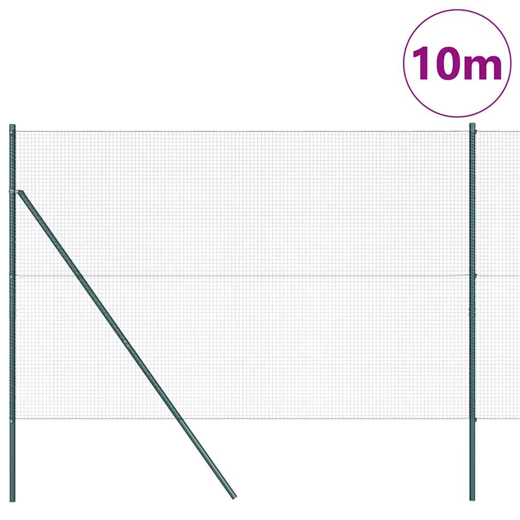 vidaXL Ogrodzenie spawane do mocowania w gruncie 10 x 1,5 m (S x W)