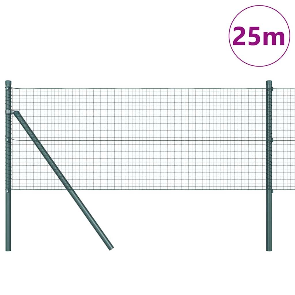 vidaXL Ogrodzenie spawane do mocowania w gruncie 25 x 0,4 m (S x W)