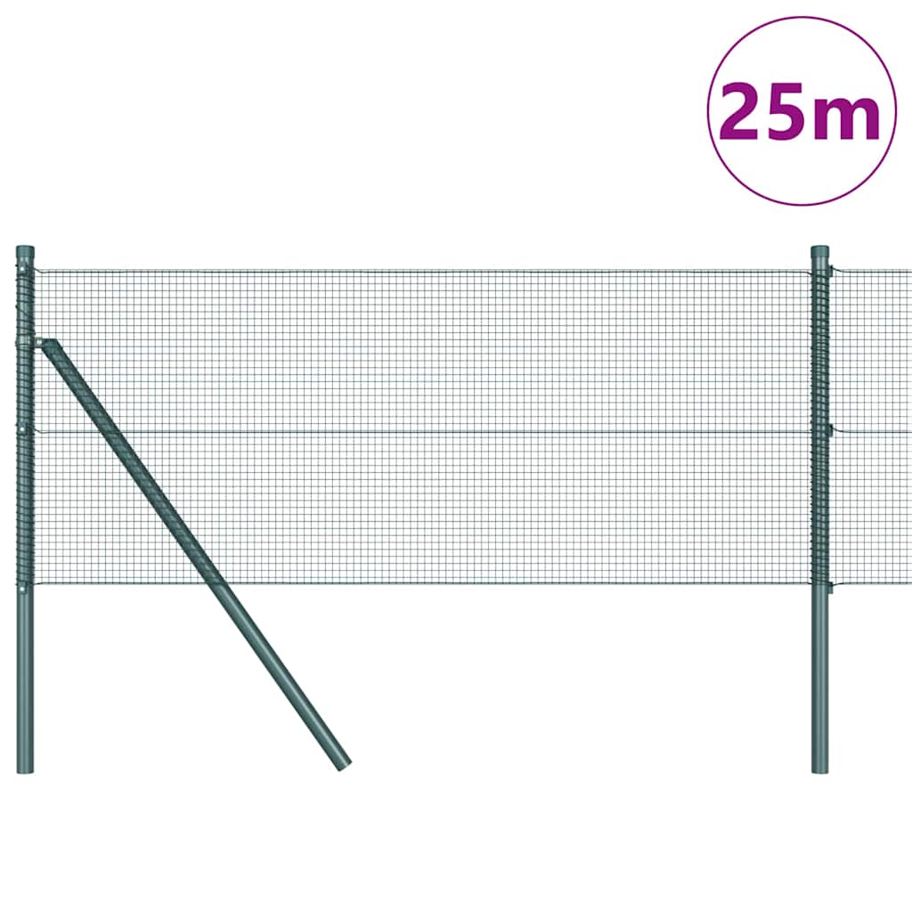 vidaXL Ogrodzenie spawane do mocowania w gruncie 25 x 0,5 m (S x W)