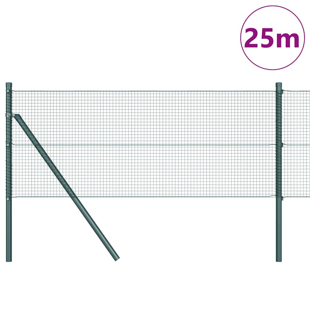 vidaXL Ogrodzenie spawane do mocowania w gruncie 25 x 0,8 m (S x W)