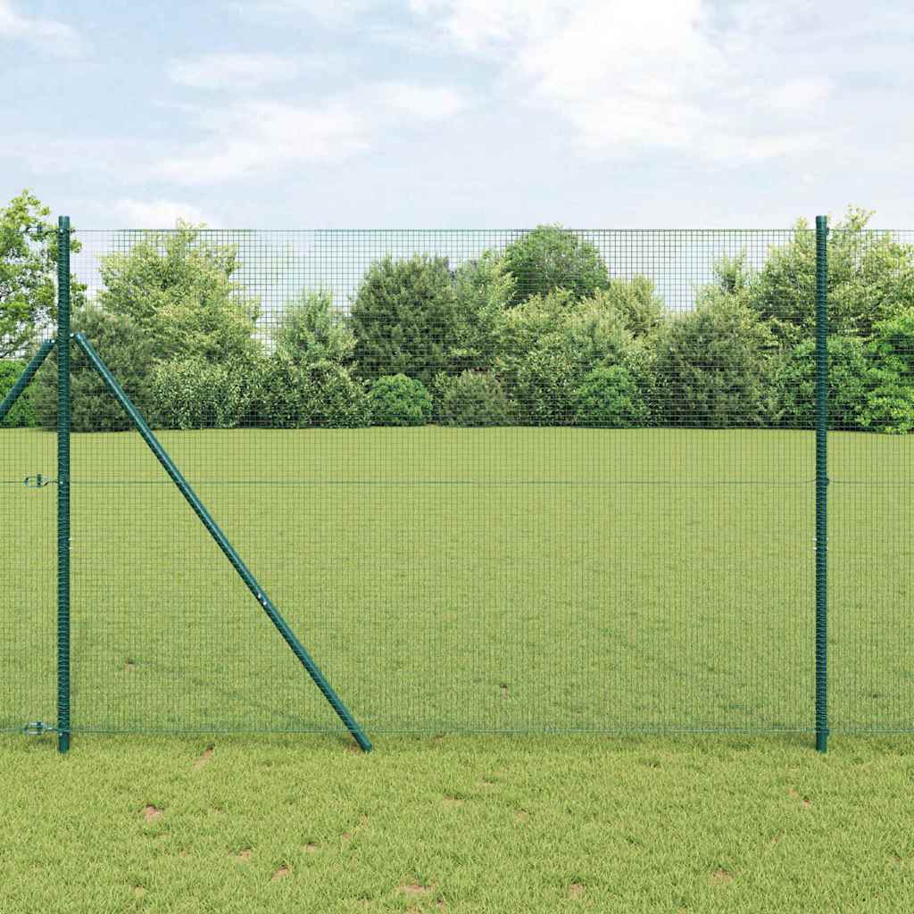 vidaXL Ogrodzenie spawane do mocowania w gruncie 25 x 1,5 m (S x W)