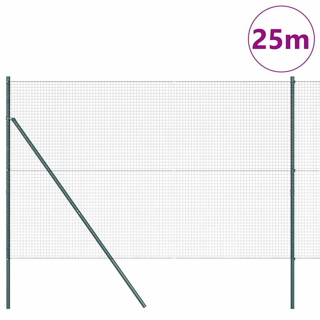 vidaXL Ogrodzenie spawane do mocowania w gruncie 25 x 1,6 m (S x W)