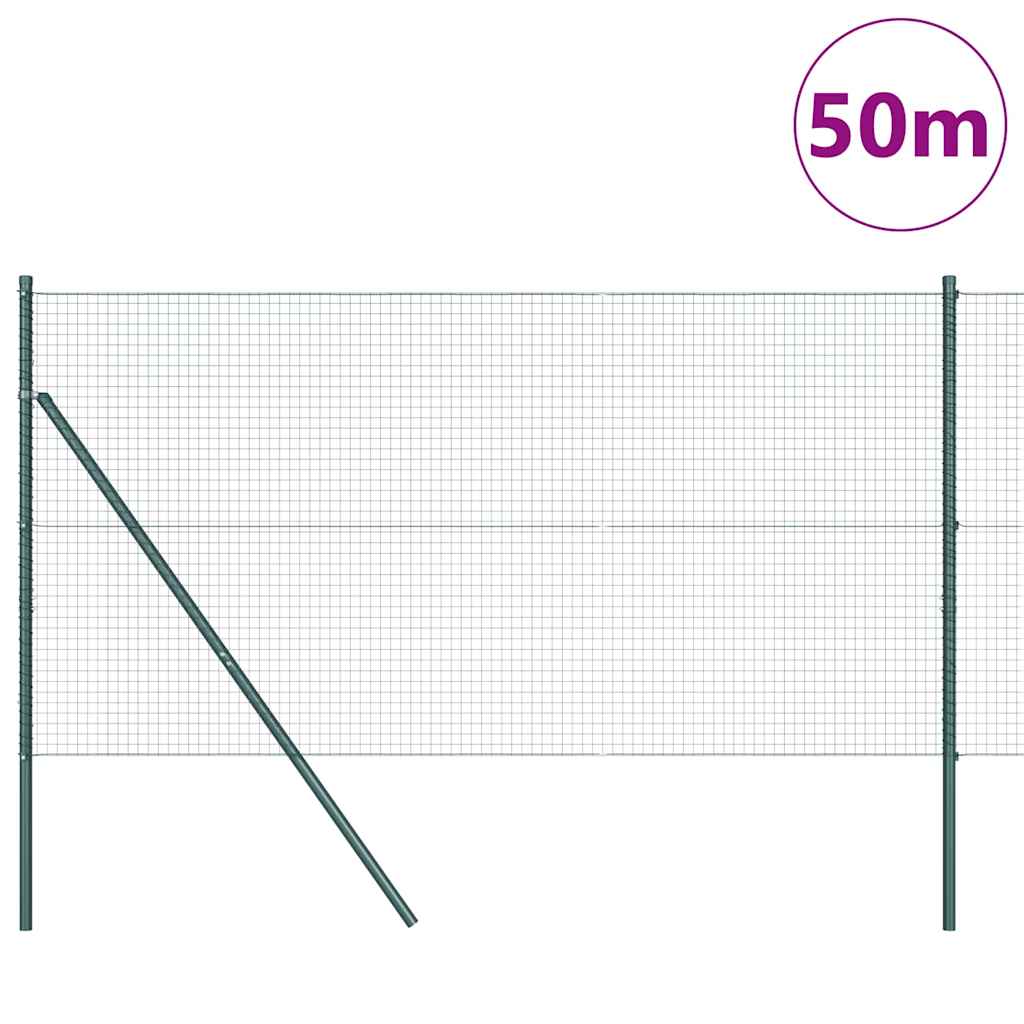 vidaXL Ogrodzenie spawane do mocowania w gruncie 50 x 1,2 m (S x W)