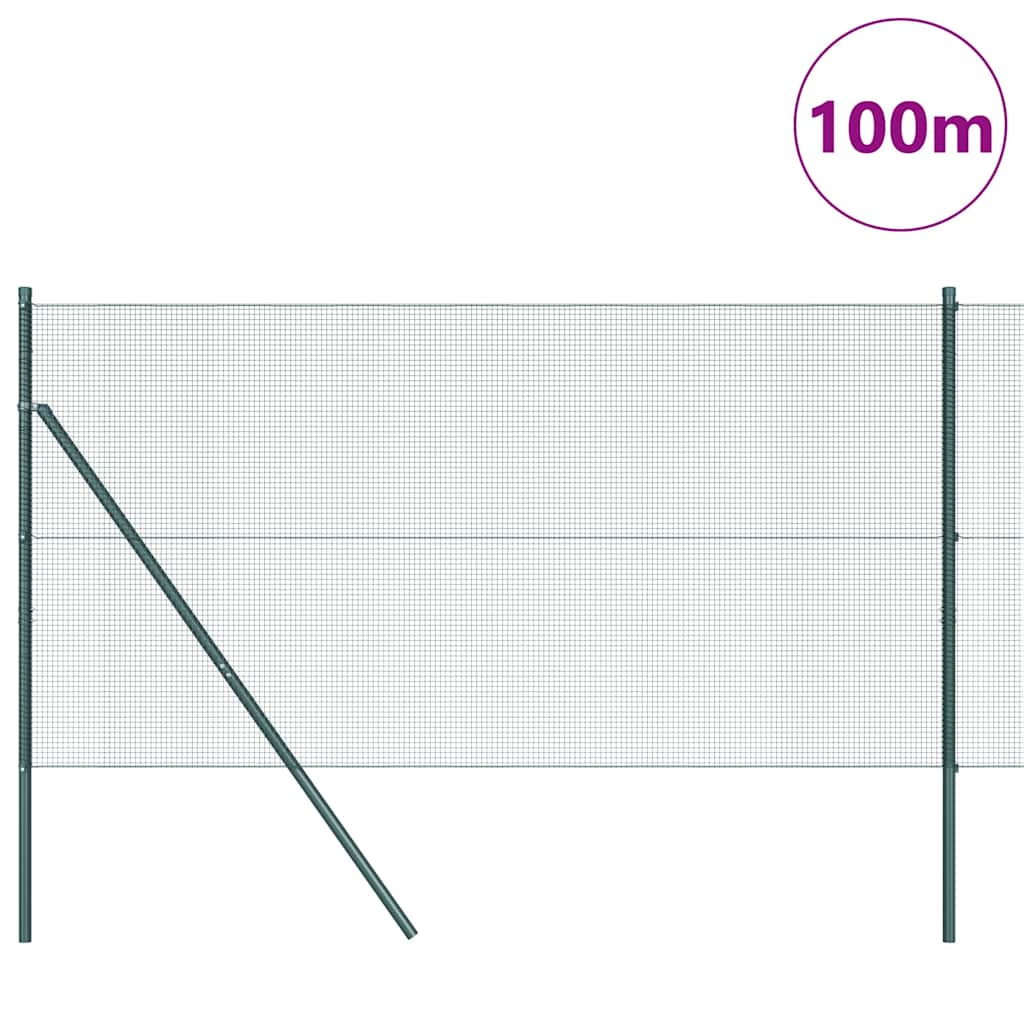 vidaXL Ogrodzenie spawane do mocowania w gruncie 100 x 1 m (S x W)