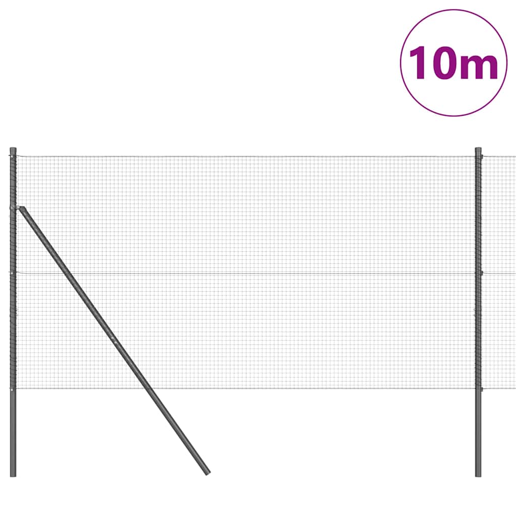 vidaXL Ogrodzenie spawane do mocowania w gruncie 10 x 1,2 m (S x W)