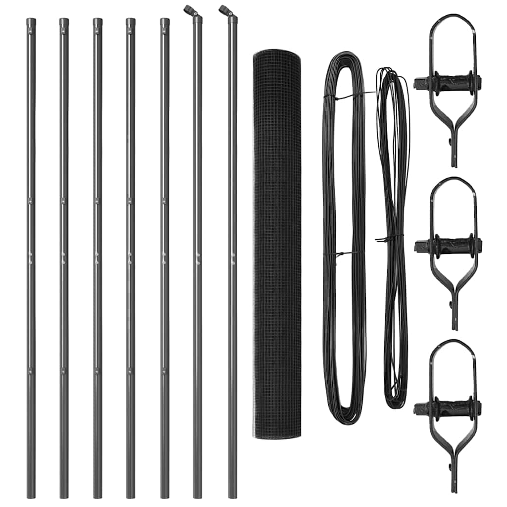 vidaXL Ogrodzenie spawane do mocowania w gruncie 10 x 1,4 m (S x W)