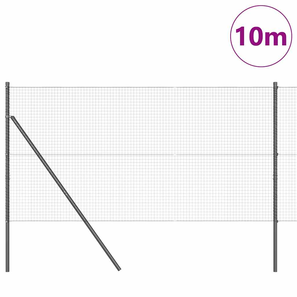 vidaXL Ogrodzenie spawane do mocowania w gruncie 10 x 1,4 m (S x W)