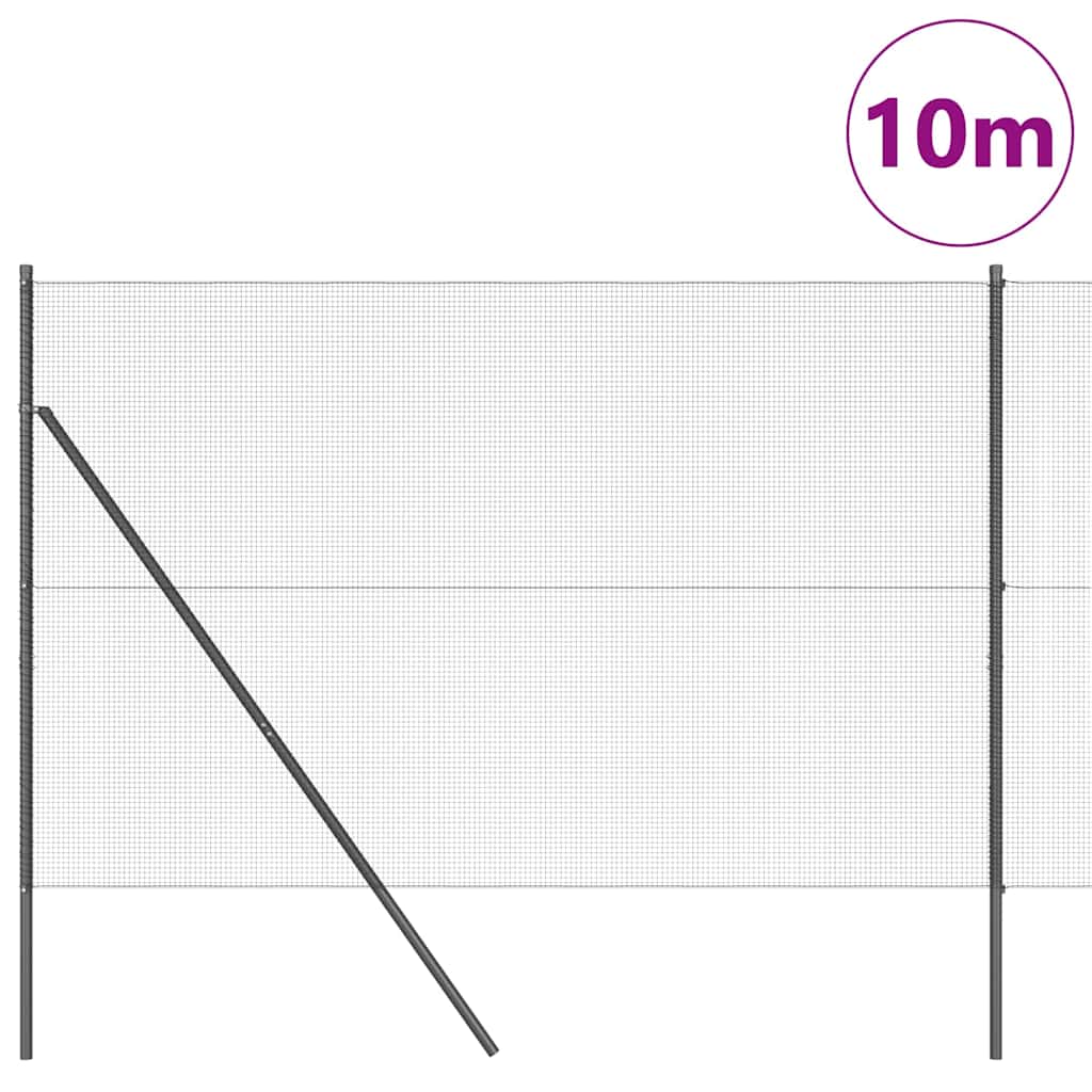 vidaXL Ogrodzenie spawane do mocowania w gruncie 10 x 1,6 m (S x W)