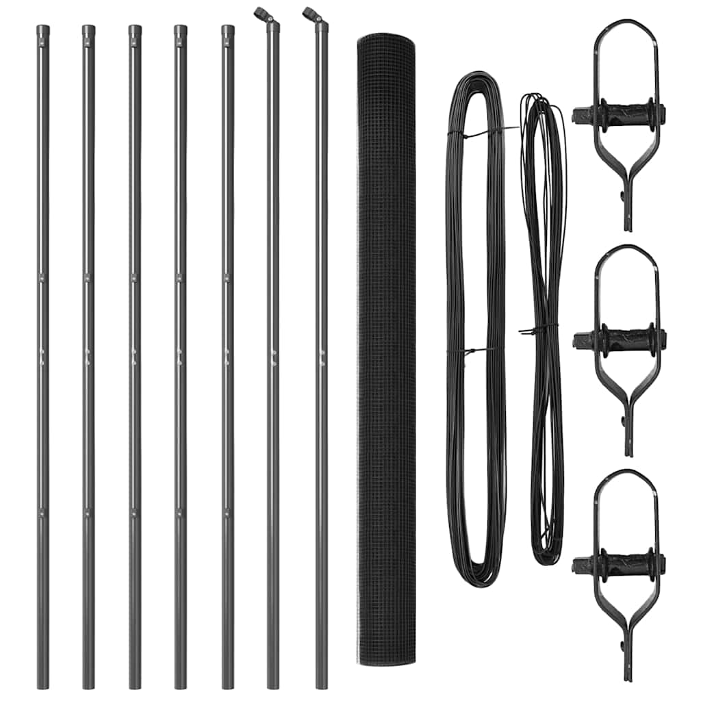vidaXL Ogrodzenie spawane do mocowania w gruncie 10 x 1,6 m (S x W)