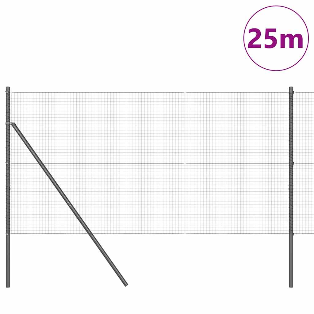vidaXL Ogrodzenie spawane do mocowania w gruncie 25 x 1,4 m (S x W)