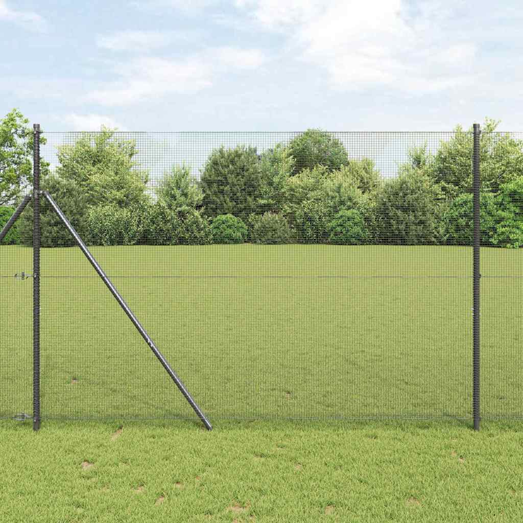 vidaXL Ogrodzenie spawane do mocowania w gruncie 25 x 1,6 m (S x W)