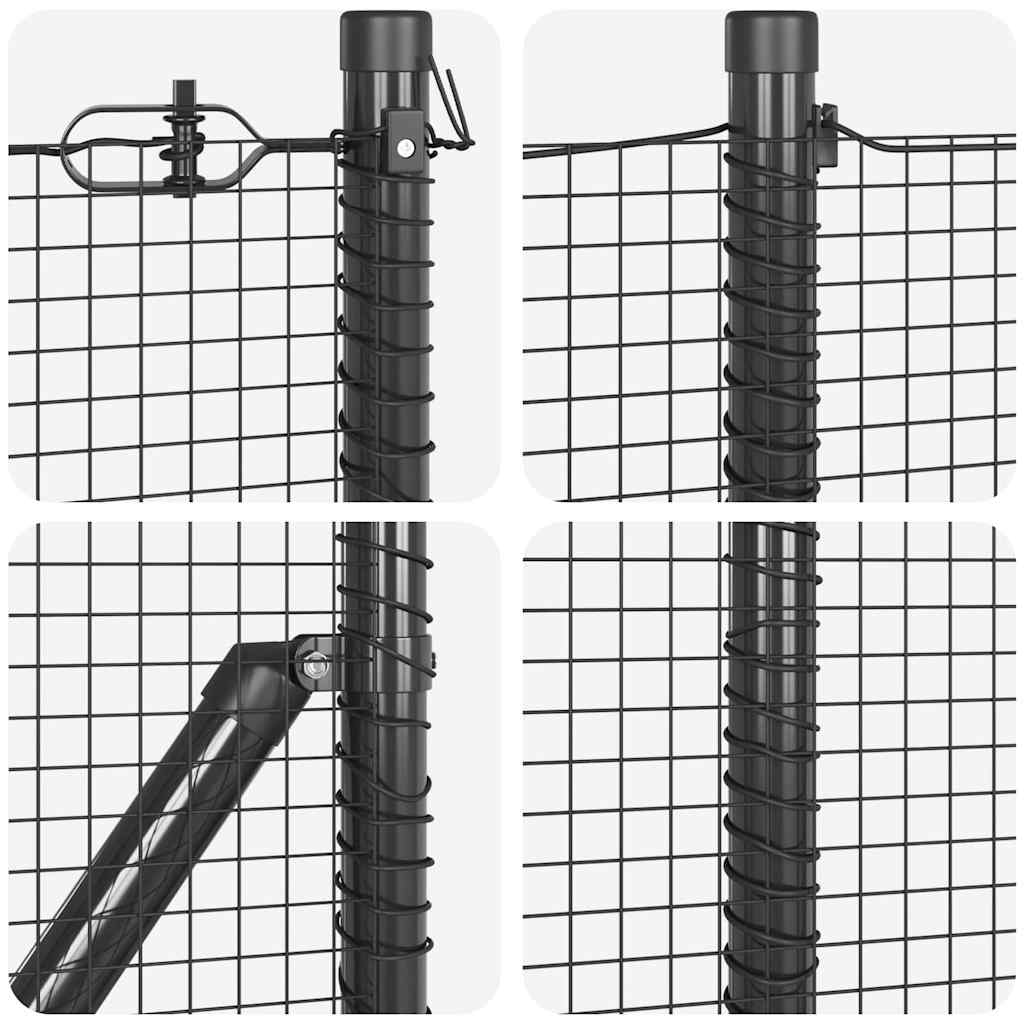 vidaXL Ogrodzenie z spawanej siatki do mocowania w ziemi 50 x 0,6 m