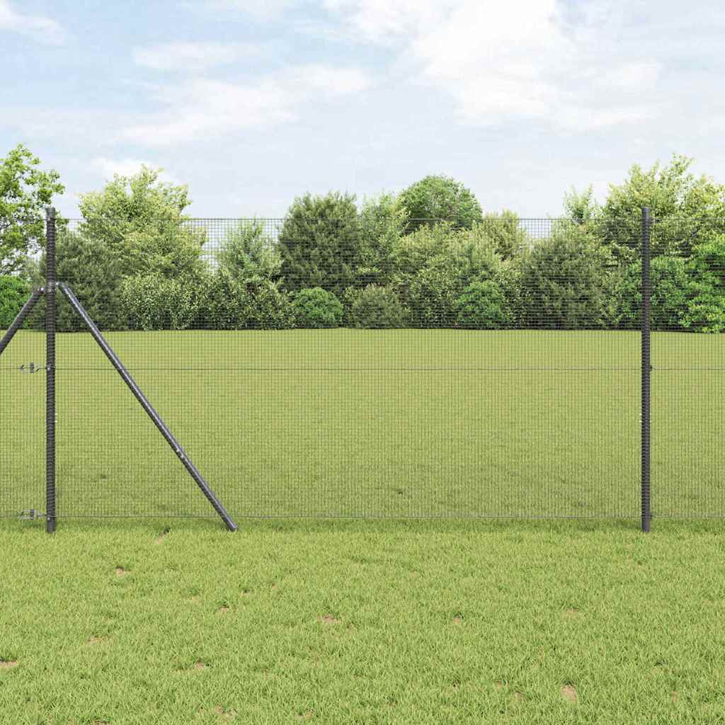 vidaXL Ogrodzenie spawane do mocowania w gruncie 50 x 1 m (S x W)