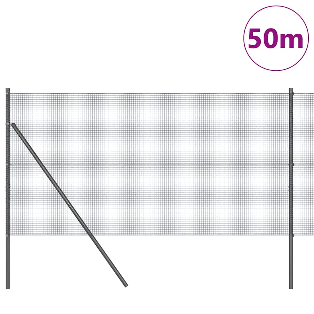 vidaXL Ogrodzenie spawane do mocowania w gruncie 50 x 1,2 m (S x W)