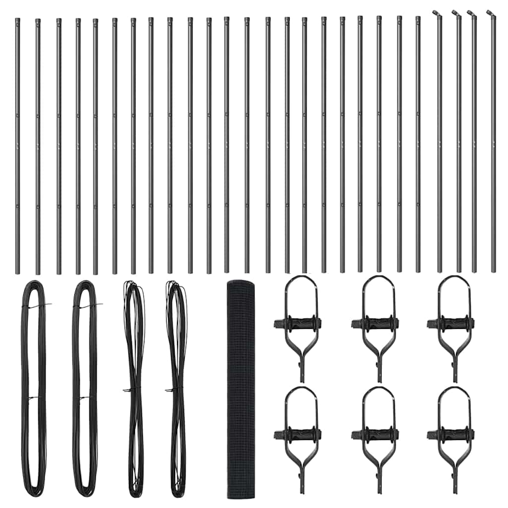 vidaXL Ogrodzenie spawane do mocowania w gruncie 50 x 1,2 m (S x W)