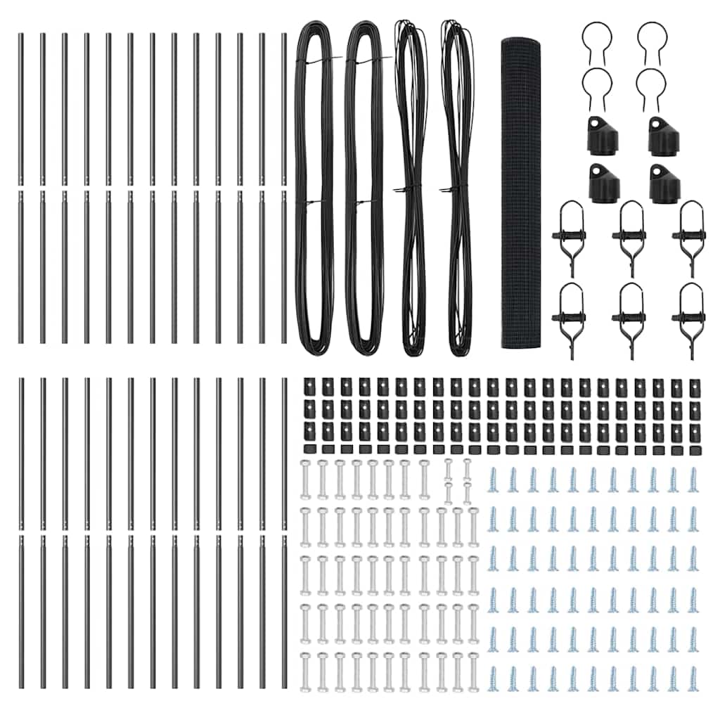 vidaXL Ogrodzenie spawane do mocowania w gruncie 50 x 1,4 m (S x W)