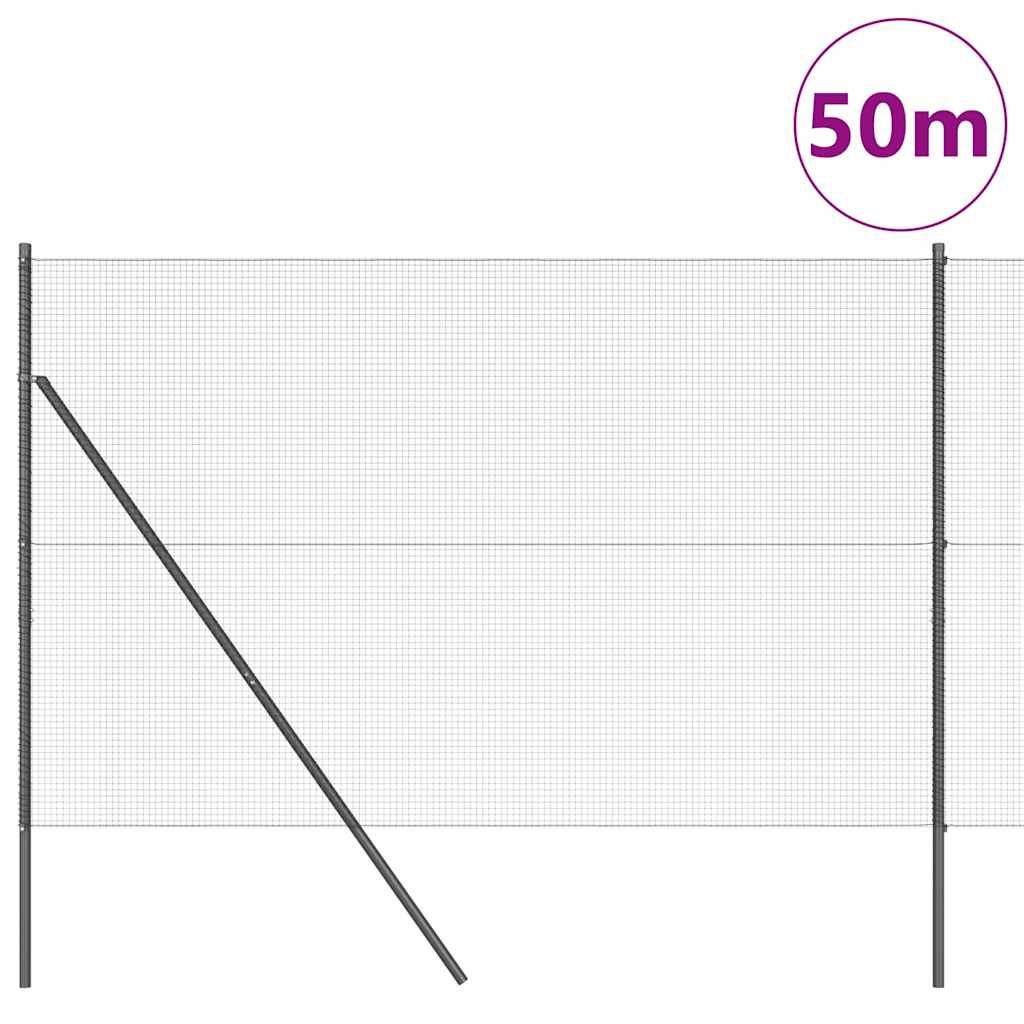 vidaXL Ogrodzenie spawane do mocowania w gruncie 50 x 1,4 m (S x W)