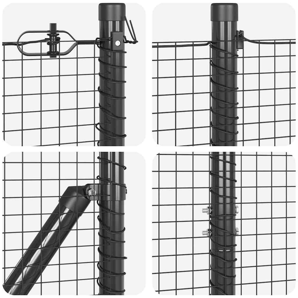 vidaXL Ogrodzenie spawane do mocowania w gruncie 50 x 1,4 m (S x W)