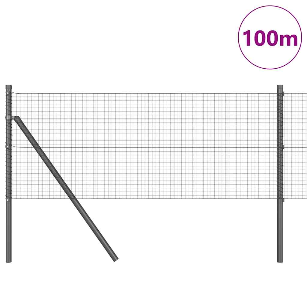 vidaXL Ogrodzenie spawane do mocowania w gruncie 100 x 0,8 m (S x W)