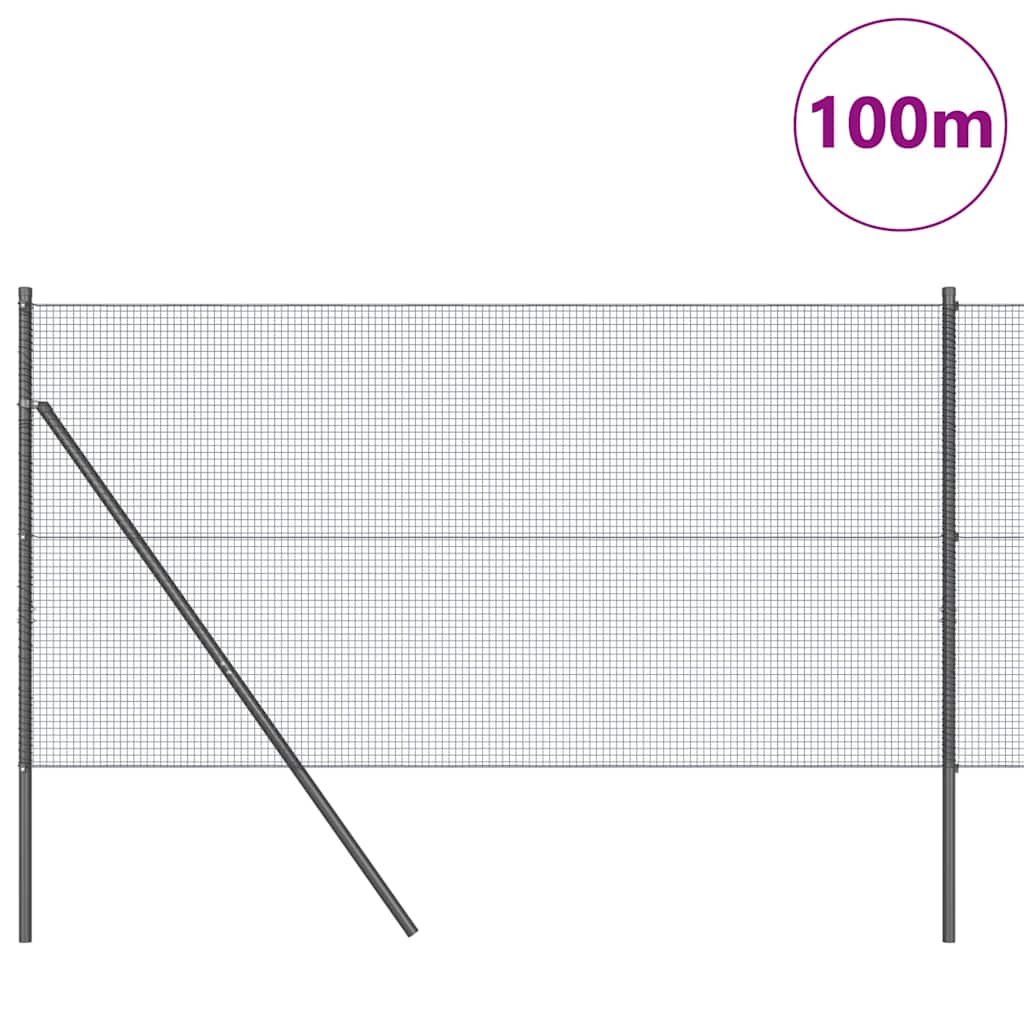 vidaXL Ogrodzenie spawane do mocowania w gruncie 100 x 1 m (S x W)
