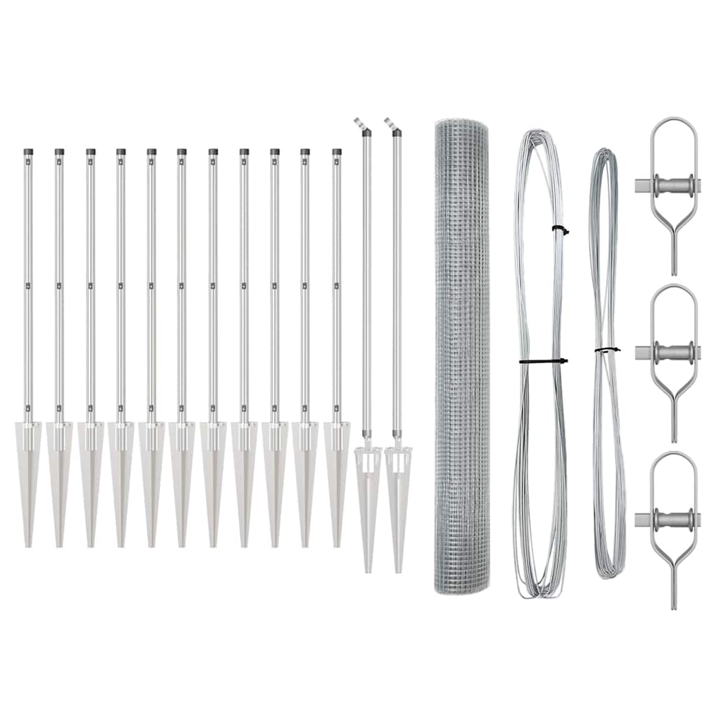 vidaXL Ogrodzenie z drutu spawanego z kolcami 25 x 1,2 m (S x W)