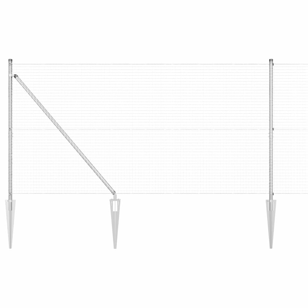 vidaXL Ogrodzenie z drutu spawanego z kolcami 25 x 1,2 m (S x W)