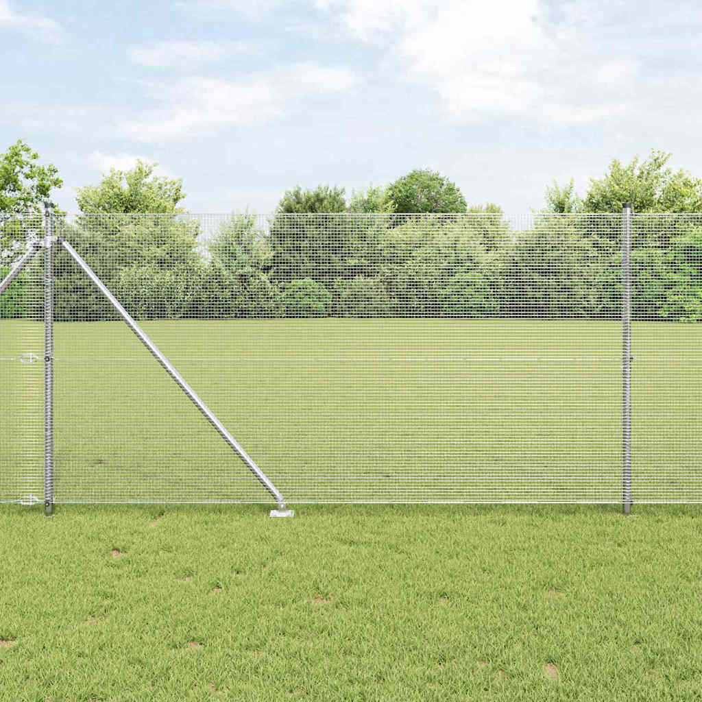 vidaXL Ogrodzenie z drutu spawanego z kolcami 50 x 1 m Stal ocynkowana
