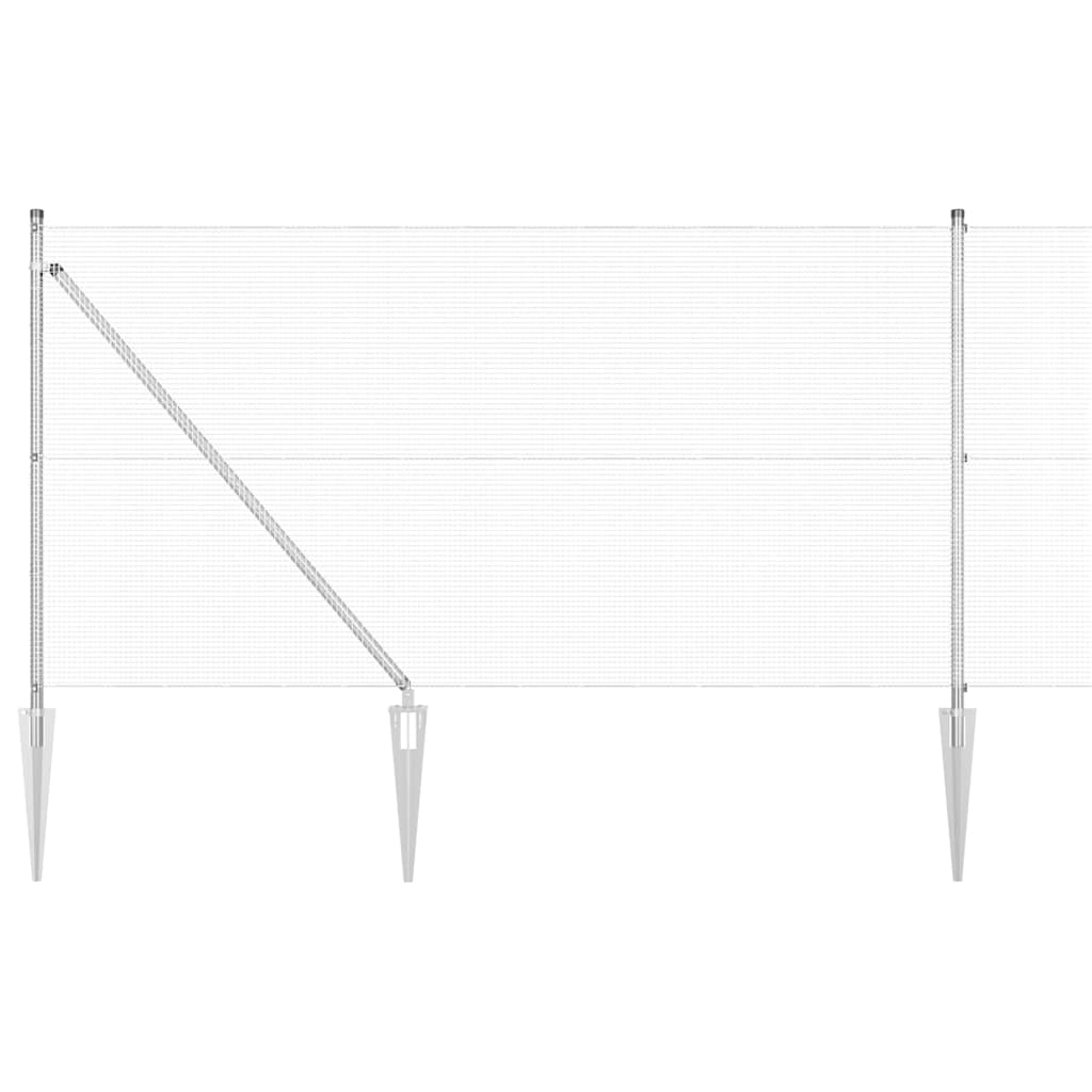 vidaXL Ogrodzenie z drutu spawanego z kolcami 50 x 1 m Stal ocynkowana