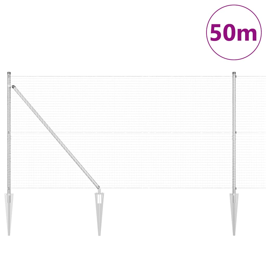 vidaXL Ogrodzenie z drutu spawanego z kolcami 50 x 1,2 m (S x W)