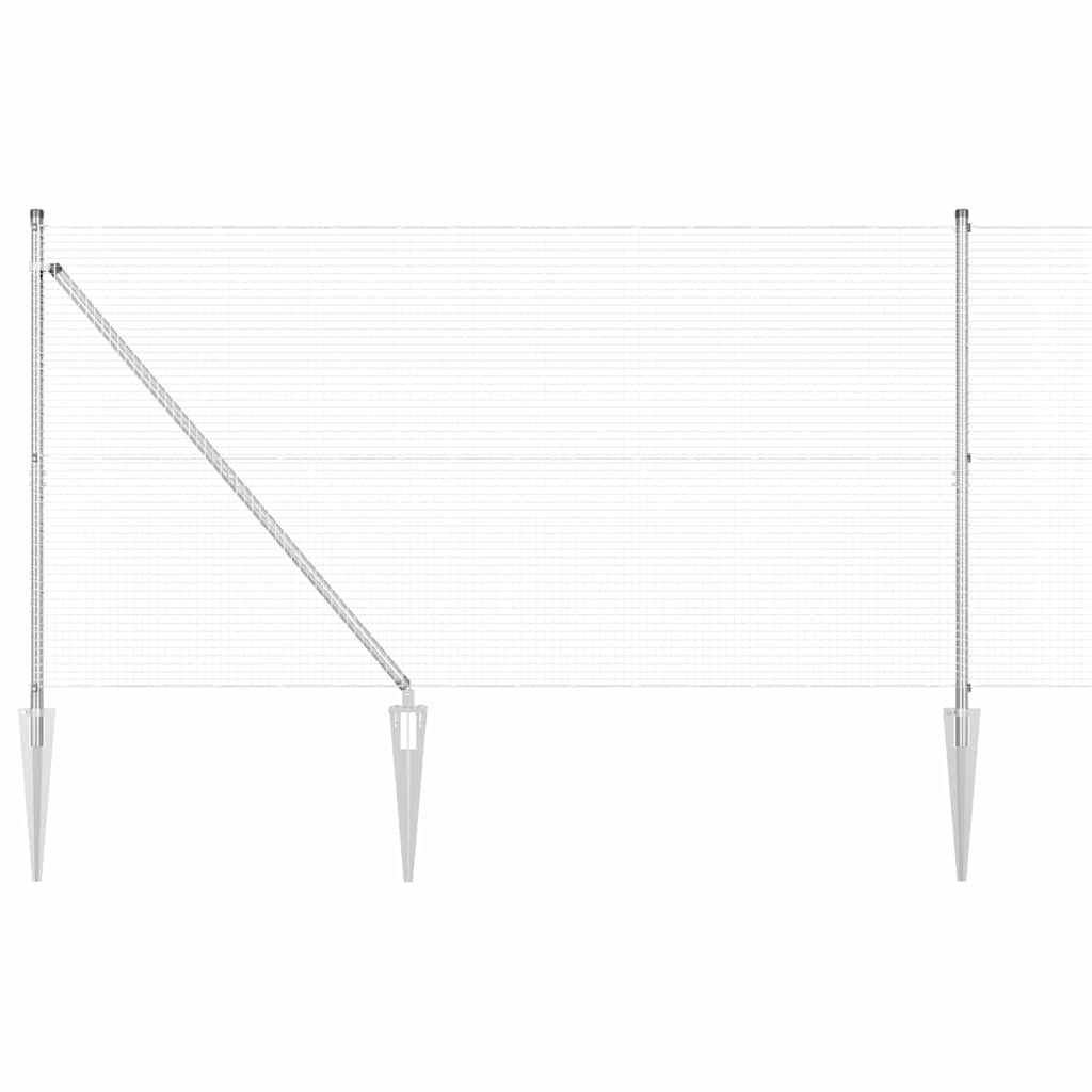 vidaXL Ogrodzenie z drutu spawanego z kolcami 50 x 1,4 m (S x W)