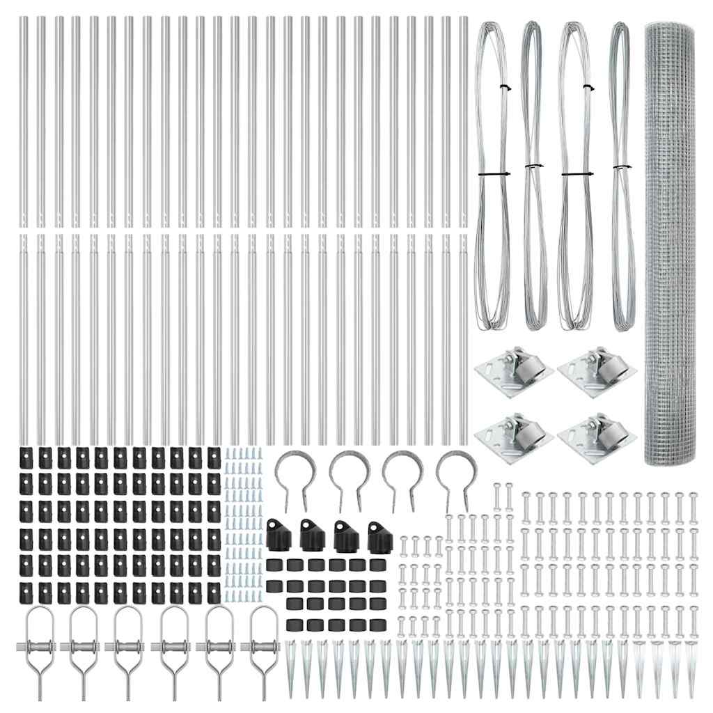 vidaXL Ogrodzenie z drutu spawanego z kolcami 50 x 1,4 m (S x W)