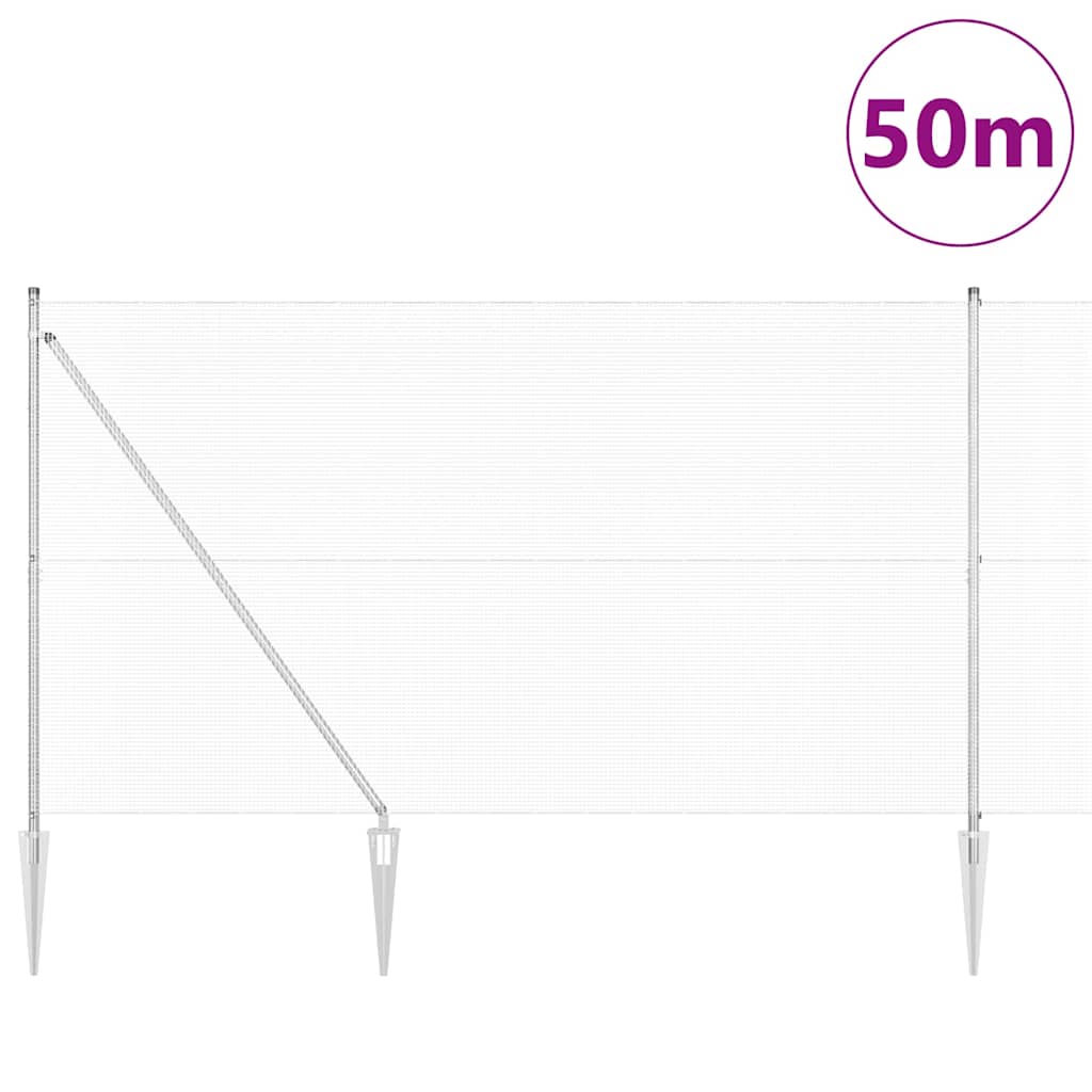 vidaXL Ogrodzenie z drutu spawanego z kolcami 50 x 1,5 m (S x W)