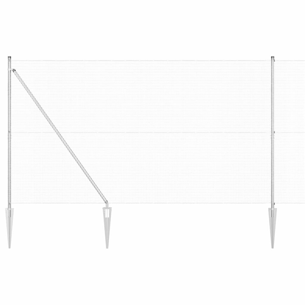 vidaXL Ogrodzenie z drutu spawanego z kolcami 50 x 1,5 m (S x W)