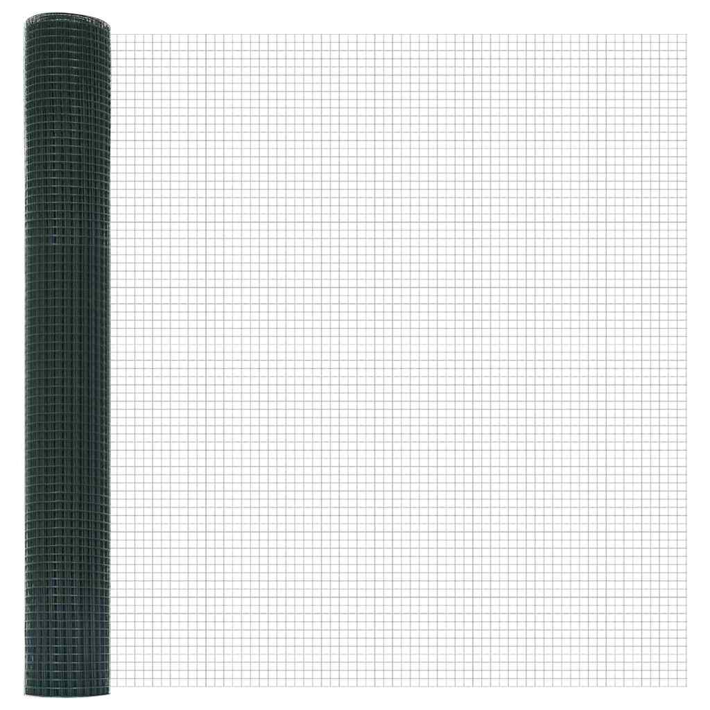 vidaXL Ogrodzenie z drutu spawanego z kolcami 10 x 1,2 m zielony
