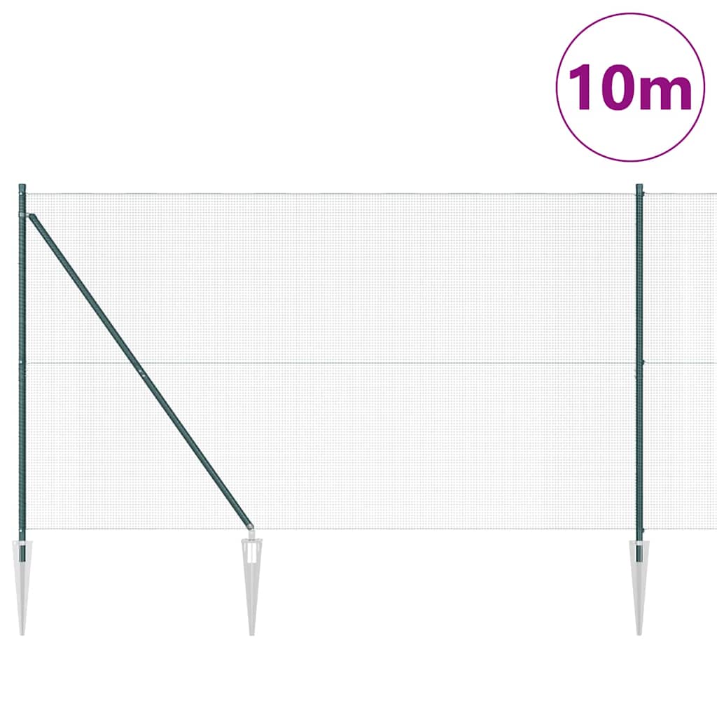 vidaXL Ogrodzenie z drutu spawanego z kolcami 10 x 1,5 m (S x W)