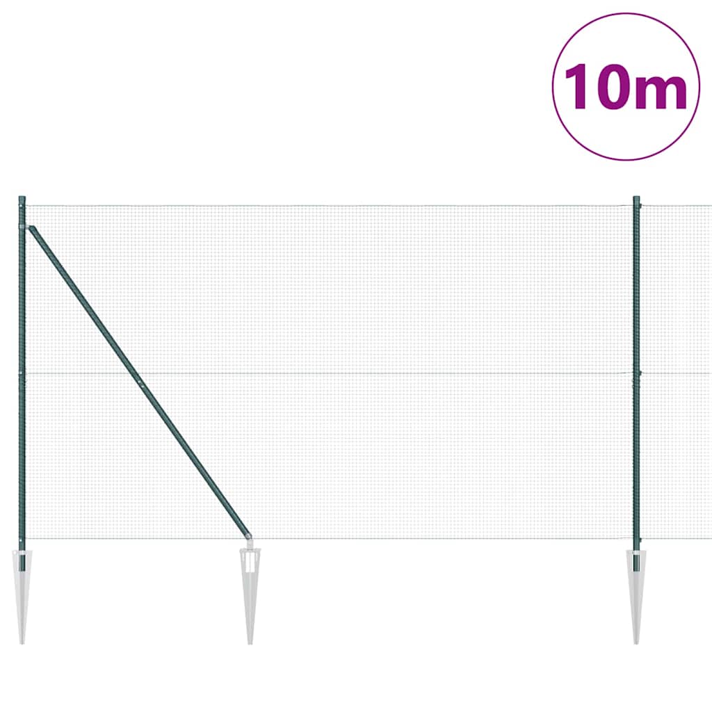vidaXL Ogrodzenie z drutu spawanego z kolcami 10 x 1,6 m (S x W)